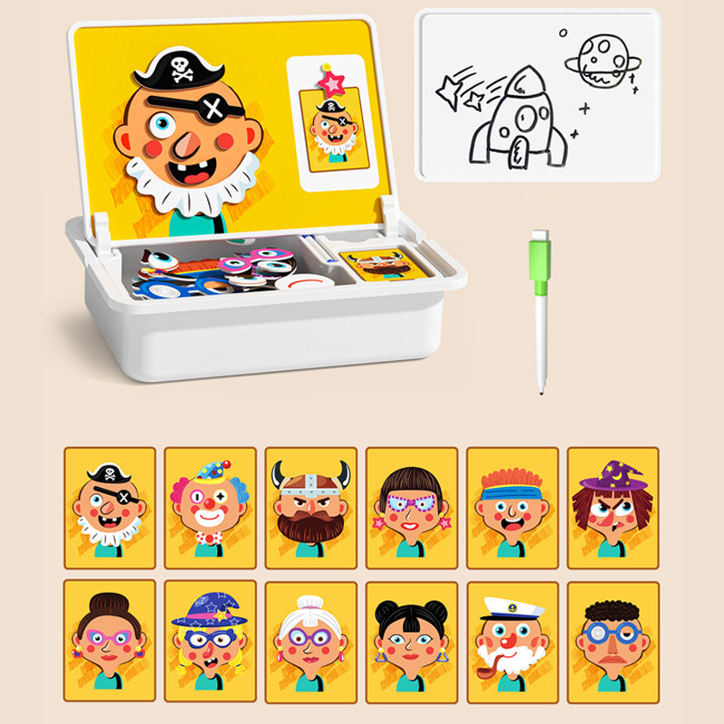 🧩 50% DE RÉDUCTION ! 🎨 Boîte à Puzzle Magnétique Enfant - Jeu Éducatif avec Planche à Dessin et Pièces Colorées 🖍️📦