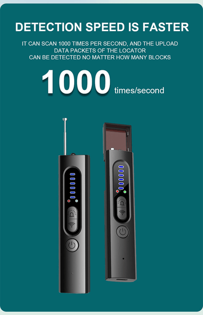 ✨ Détecteur de Caméras Cachées - 6 Niveaux de Sensibilité RF, Portée 10m, Protection de la Vie Privée 📡🛡️