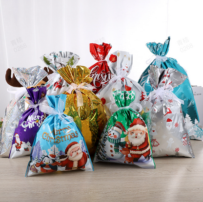 🔥Stock limité disponible 50 % DE RÉDUCTION🔥 - Sacs cadeaux de Noël avec cordon de serrage (biodégradables)