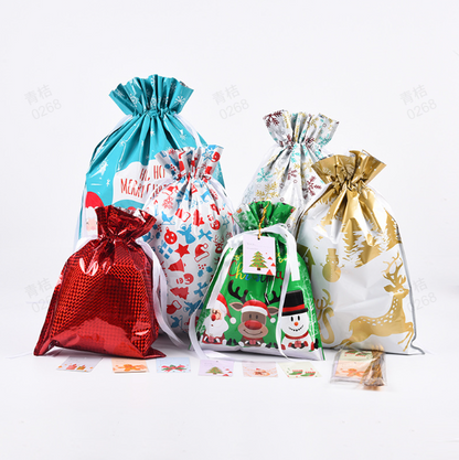 🔥Stock limité disponible 50 % DE RÉDUCTION🔥 - Sacs cadeaux de Noël avec cordon de serrage (biodégradables)