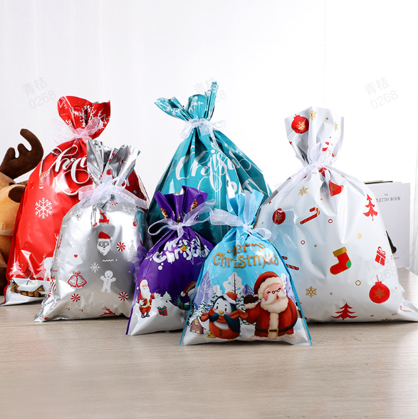 🔥Stock limité disponible 50 % DE RÉDUCTION🔥 - Sacs cadeaux de Noël avec cordon de serrage (biodégradables)