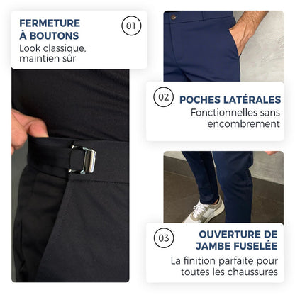 👖 Pantalon slim extensible Fliwos pour homme – confort & élégance | France| Stock limité – 50 % OFF ⏳🔥