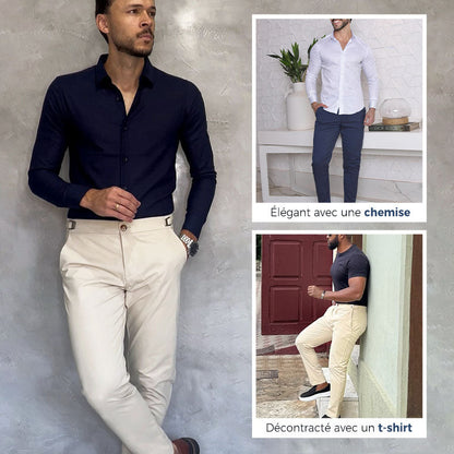 👖 Pantalon slim extensible Fliwos pour homme – confort & élégance | France| Stock limité – 50 % OFF ⏳🔥