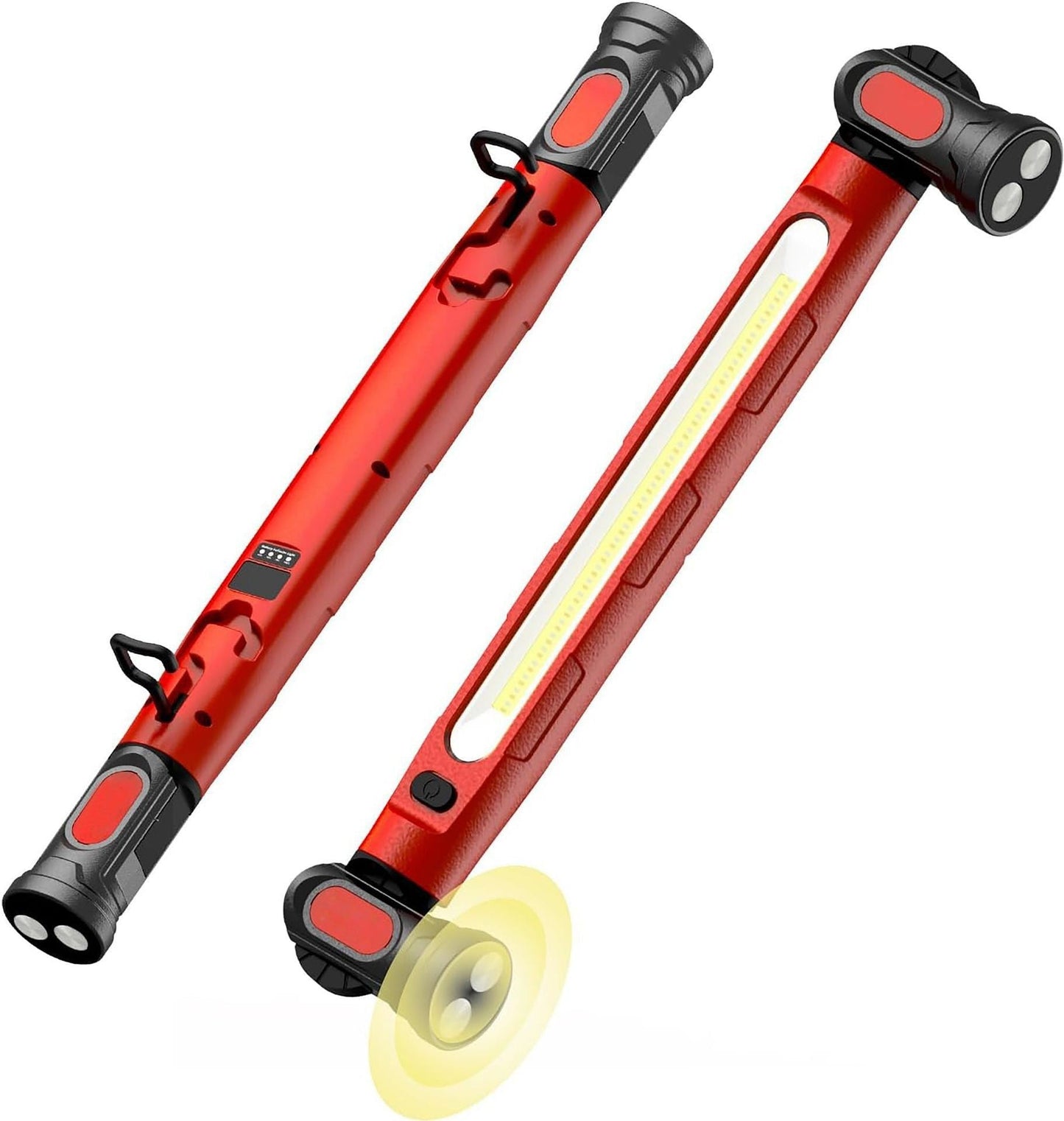 💡Lampe de Travail LED 3000LM – Base Magnétique & Crochet de Suspension, Batterie Rechargeable 5200mAh, Parfaite pour Atelier, Garage et Réparation Auto 🔧⚡