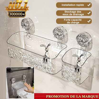 🔥VENTE LIMITÉE 50 % DE RÉDUCTION🔥✨Etagère à ventouses de style luxueux et léger, motif glacier✨