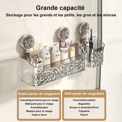 🔥VENTE LIMITÉE 50 % DE RÉDUCTION🔥✨Etagère à ventouses de style luxueux et léger, motif glacier✨