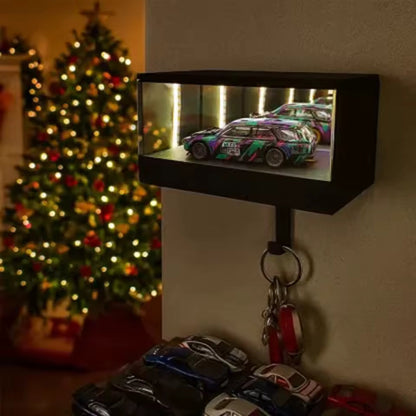 🔥 Soldes de Noël -50% ! ✨ Porte-Clés Garage Infini - Effet Tunnel Lumineux LED, Arrêt Automatique, Cadeau Voiture 🚗✨