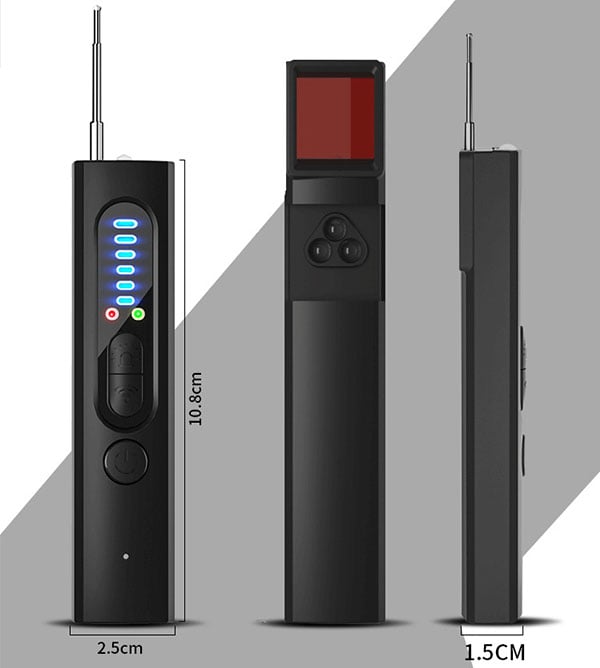 ✨ Détecteur de Caméras Cachées - 6 Niveaux de Sensibilité RF, Portée 10m, Protection de la Vie Privée 📡🛡️