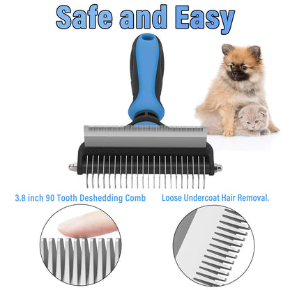 🐾 PROMO LIMITÉE 56% DE RÉDUCTION ! ✨ Brosse Démêlante pour Chats et Chiens – Professionnel, Double Face ✨