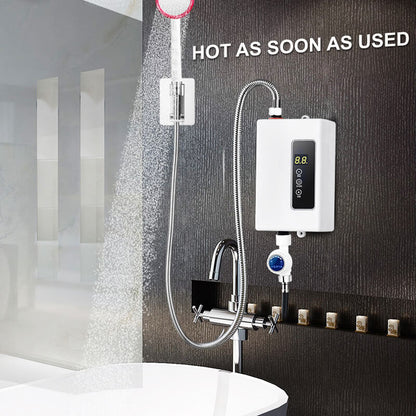 🔥 50% DE RÉDUCTION ! ✨ Chauffe-eau Instantané sans Réservoir - Design Compact avec Contrôle de Température Numérique pour Économie d'Énergie ⚡🚿