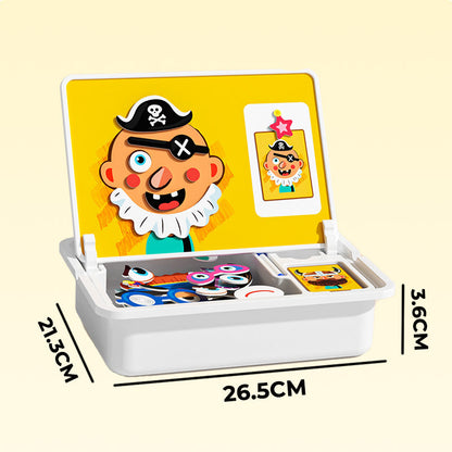 🧩 50% DE RÉDUCTION ! 🎨 Boîte à Puzzle Magnétique Enfant - Jeu Éducatif avec Planche à Dessin et Pièces Colorées 🖍️📦