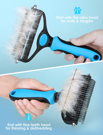 🐾 PROMO LIMITÉE 56% DE RÉDUCTION ! ✨ Brosse Démêlante pour Chats et Chiens – Professionnel, Double Face ✨