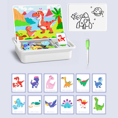 🧩 50% DE RÉDUCTION ! 🎨 Boîte à Puzzle Magnétique Enfant - Jeu Éducatif avec Planche à Dessin et Pièces Colorées 🖍️📦