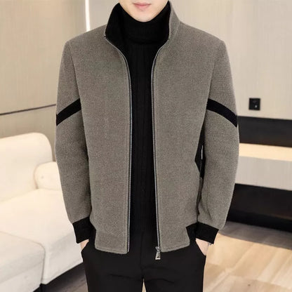 📢📢50 % DE RÉDUCTION !!! ✨Veste zippée décontractée en fausse laine pour homme