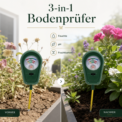 🌱 50 % DE RÉDUCTION ! 🔥 Analyseur de sol 3 en 1 avec affichage à aiguille – Mesure le pH, l'humidité et la luminosité – Idéal pour le jardin, la pelouse ou les plantes en pot – Montage facile, sans piles 🌿