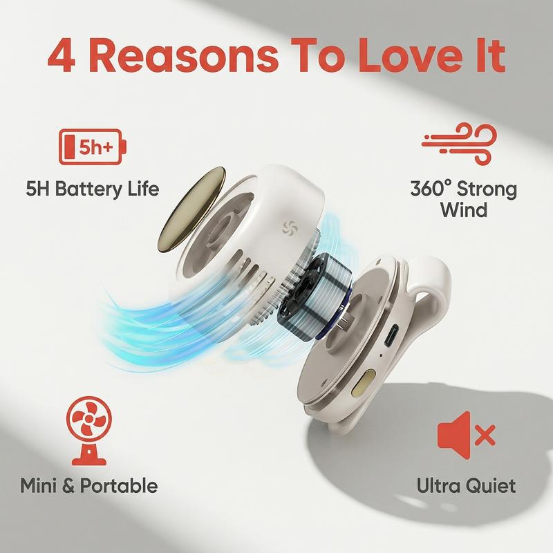 🌀50% DE RÉDUCTION🌿 Ventilateur sans pales – Ultra-léger & recharge rapide ⚡【Offre Limitée】