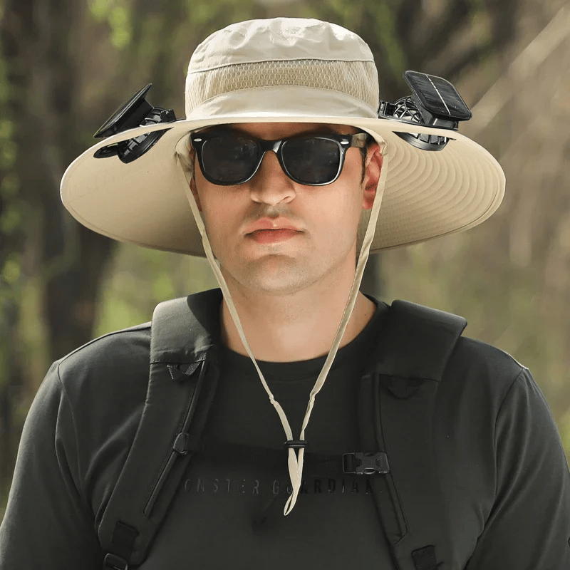☀️Promotion de l'été 50% de réduction sur le 🧢bord solaire à largeur bord de pêche extérieur chapeau-solaire et charge USB