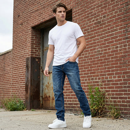 Jean classique à coupe droite pour homme