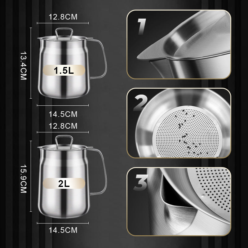 🎅 Fureur hivernale - Moitié prix 🎊 Contenant multifonctionnel de grande capacité en acier inoxydable 304 pour filtre à huile.