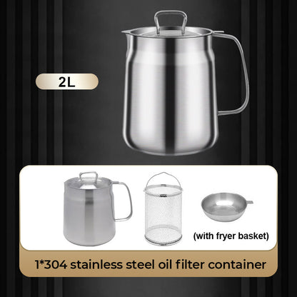 🎅 Fureur hivernale - Moitié prix 🎊 Contenant multifonctionnel de grande capacité en acier inoxydable 304 pour filtre à huile.