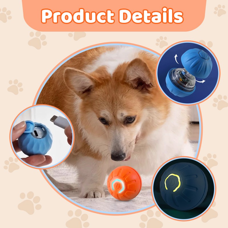 ⏳🥎 Offre à durée limitée ! 50 % de réduction ! Jouet interactif pour animaux de compagnie – Balle automatique qui roule toute seule