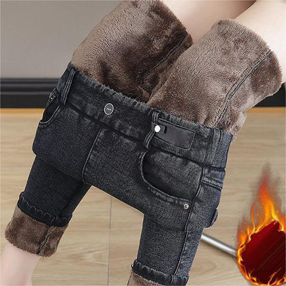 👖50% DE RÉDUCTION! ✨ JEAN SKINNY CHAUD - Taille Haute & Tissu Stretch, Confort Optimal pour l'Hiver, Style Tendance pour Quotidien et Sorties ❄️💃