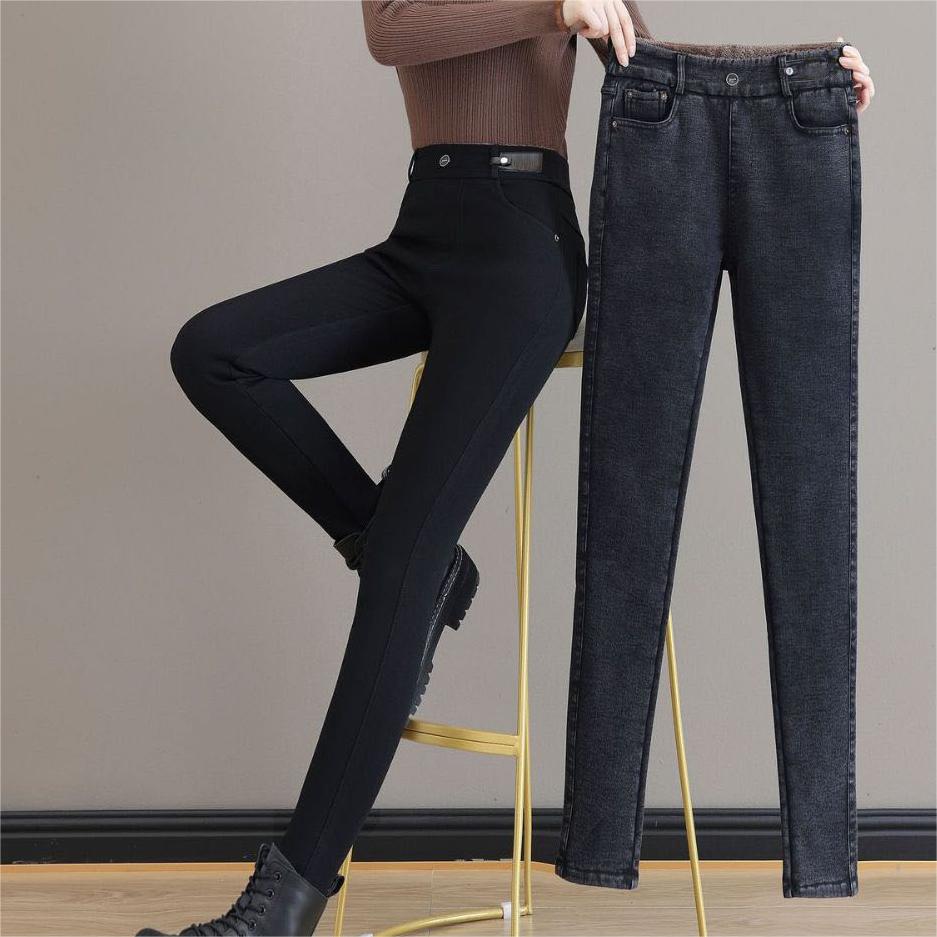 👖50% DE RÉDUCTION! ✨ JEAN SKINNY CHAUD - Taille Haute & Tissu Stretch, Confort Optimal pour l'Hiver, Style Tendance pour Quotidien et Sorties ❄️💃