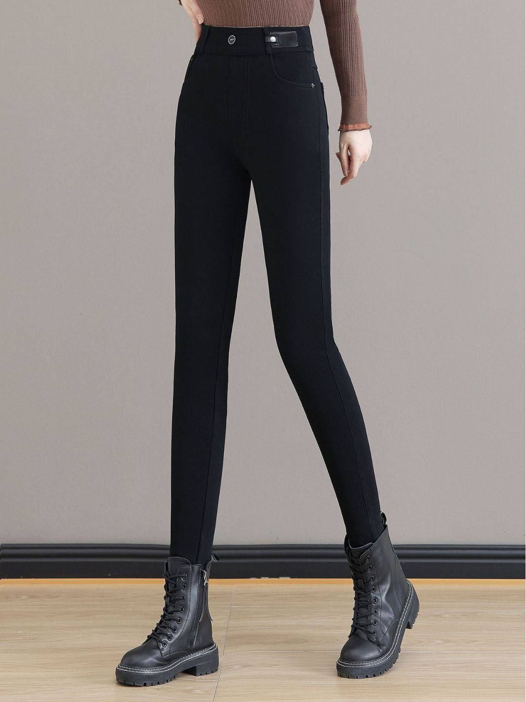 👖50% DE RÉDUCTION! ✨ JEAN SKINNY CHAUD - Taille Haute & Tissu Stretch, Confort Optimal pour l'Hiver, Style Tendance pour Quotidien et Sorties ❄️💃