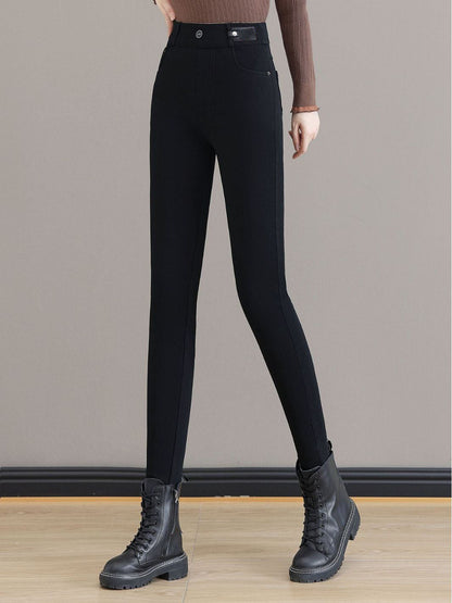 👖50% DE RÉDUCTION! ✨ JEAN SKINNY CHAUD - Taille Haute & Tissu Stretch, Confort Optimal pour l'Hiver, Style Tendance pour Quotidien et Sorties ❄️💃