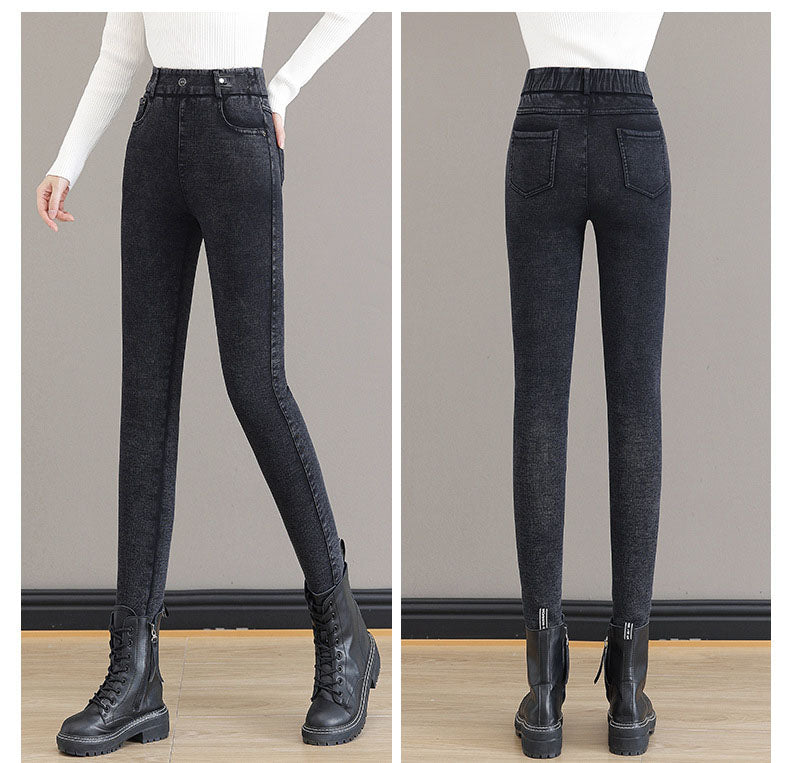 👖50% DE RÉDUCTION! ✨ JEAN SKINNY CHAUD - Taille Haute & Tissu Stretch, Confort Optimal pour l'Hiver, Style Tendance pour Quotidien et Sorties ❄️💃