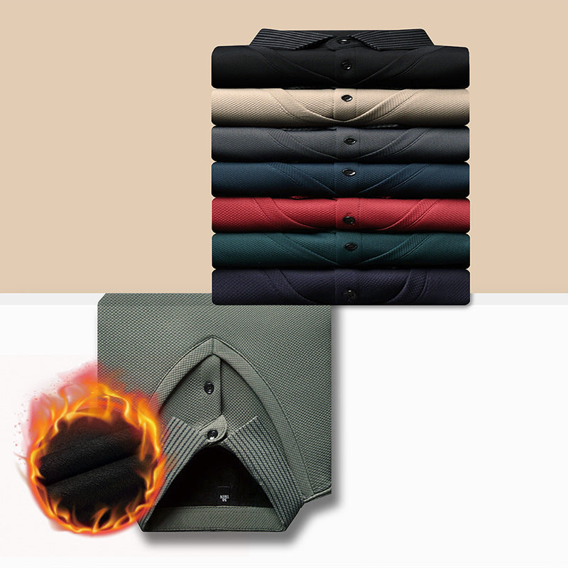 🔥50% DE RÉDUCTION ! 🍂 Chemise à Col Rayé 2 Pièces - Style Automne/Hiver en Coton Respirant et Confortable 👔📦
