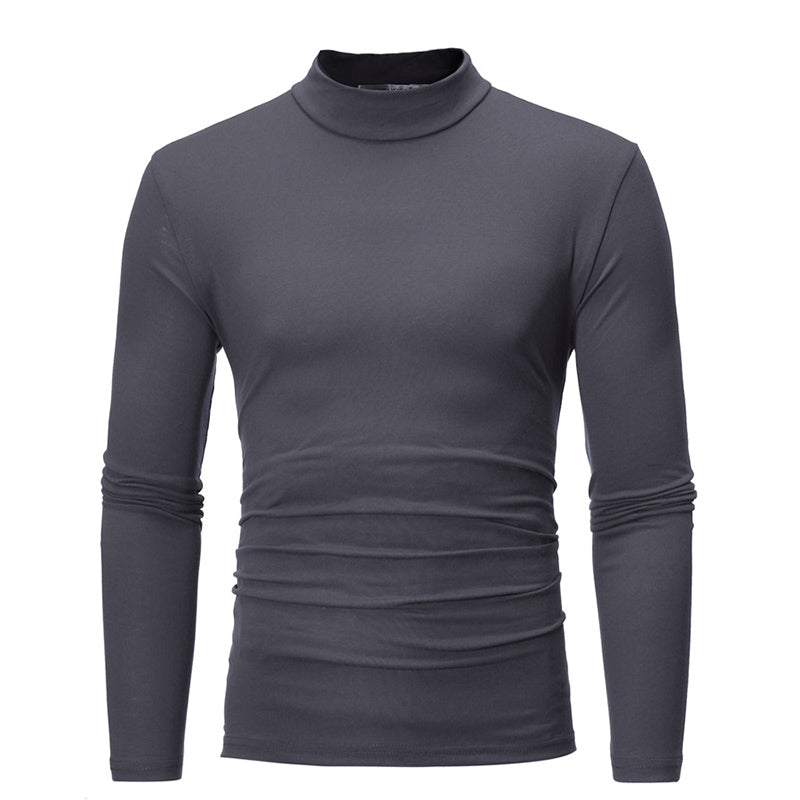 📢📢50 % de réduction !!!✨🎅T-shirt thermique homme en coton à col montant : chaud, respirant & décontracté pour automne-hiver ! ❄️