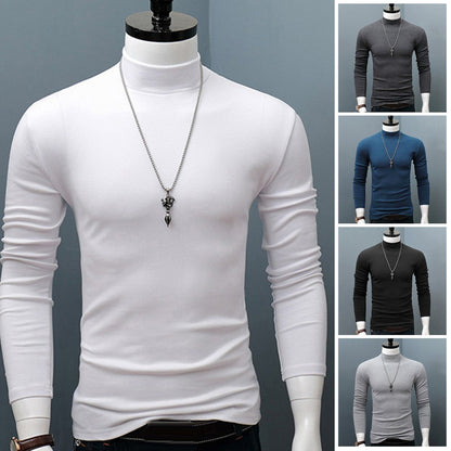 📢📢50 % de réduction !!!✨🎅T-shirt thermique homme en coton à col montant : chaud, respirant & décontracté pour automne-hiver ! ❄️
