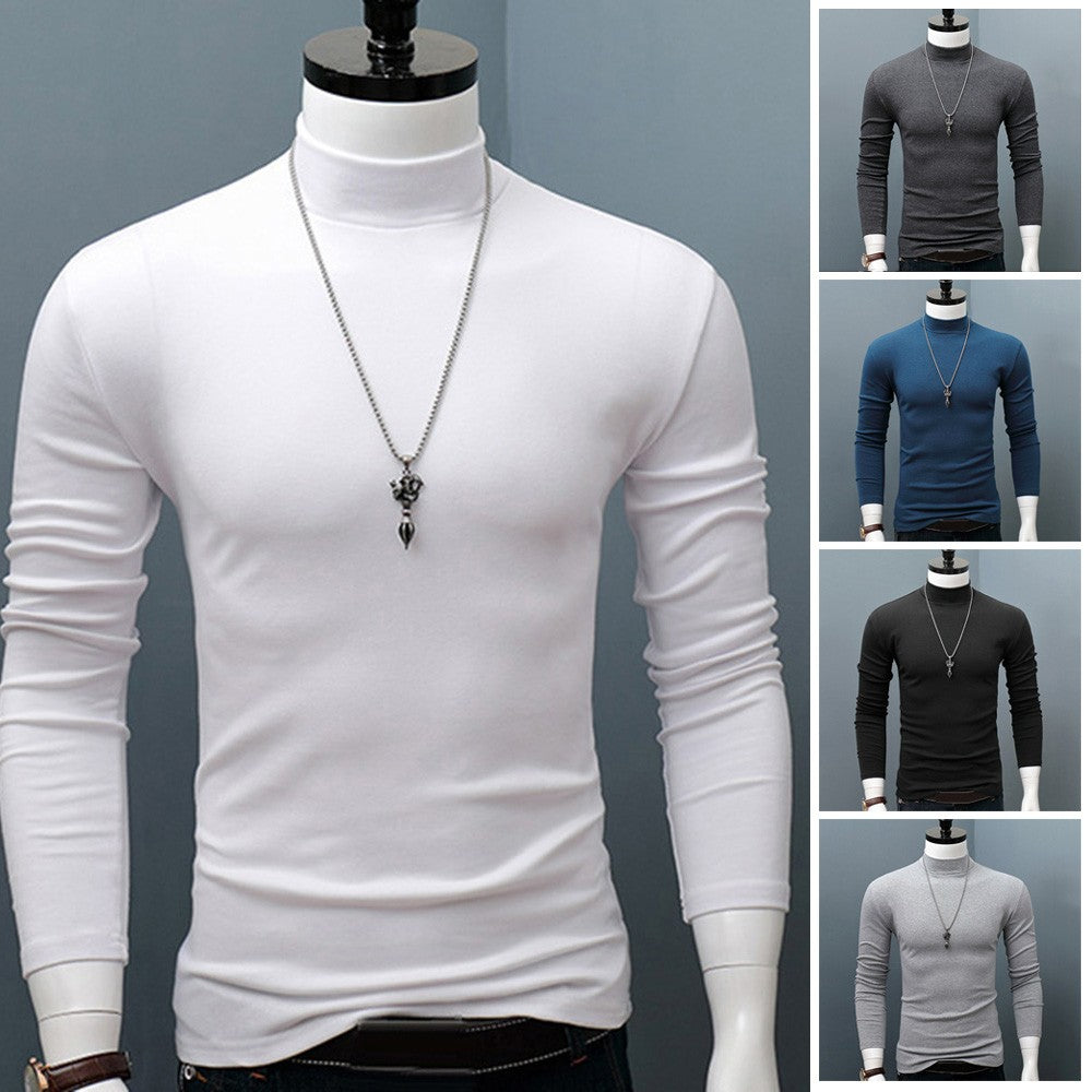 📢📢50 % de réduction !!!✨🎅T-shirt thermique homme en coton à col montant : chaud, respirant & décontracté pour automne-hiver ! ❄️
