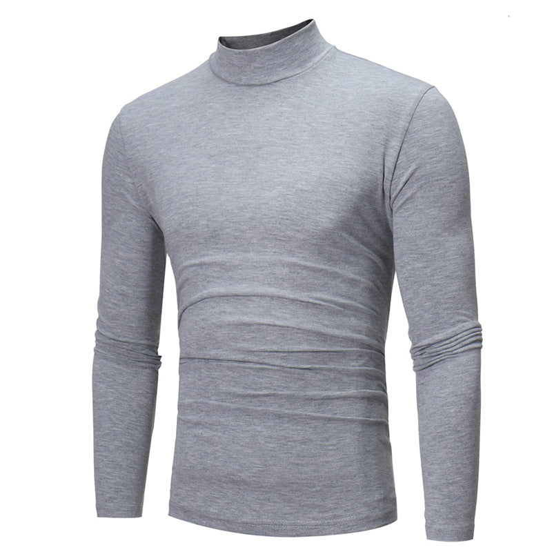 📢📢50 % de réduction !!!✨🎅T-shirt thermique homme en coton à col montant : chaud, respirant & décontracté pour automne-hiver ! ❄️
