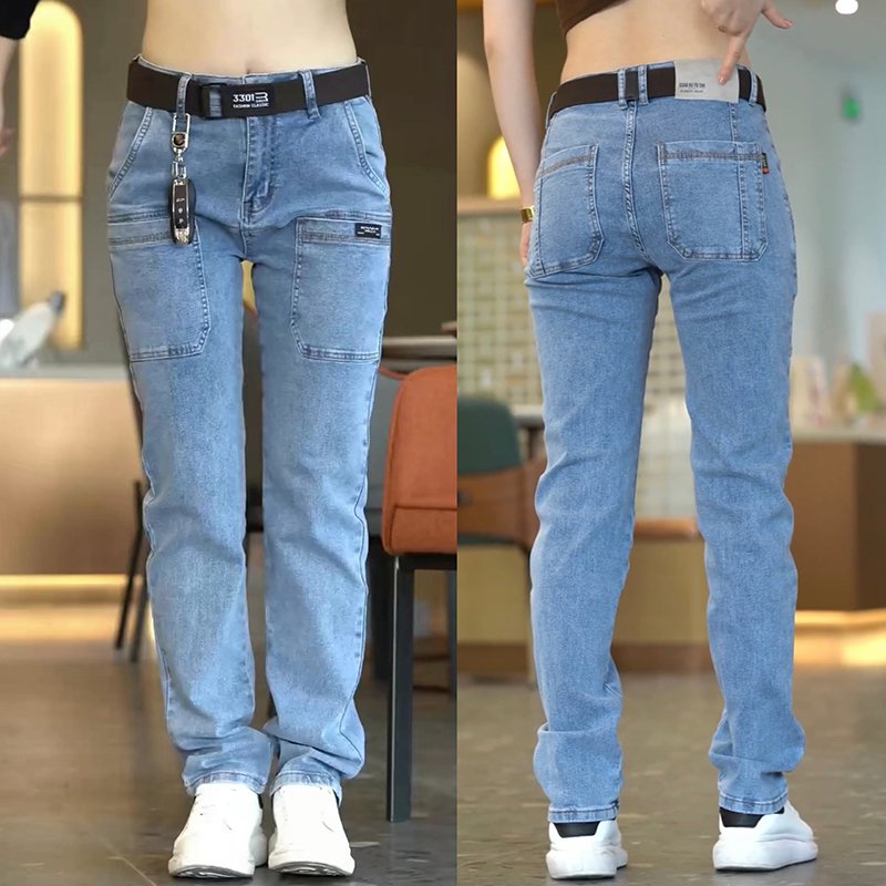 🔥Stock limité disponible 50 % DE RÉDUCTION🔥Jean extensible à jambe droite pour homme