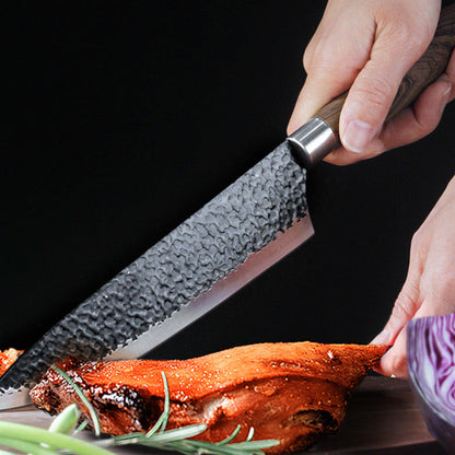 🔥🔪 PROMO LIMITÉE 50% ! Ensemble Couteaux de Chef Professionnels 6 Pièces – Acier Inoxydable, Manche Bois, Tranchant Durable, Texturé Martelé, Parfait pour Toutes Cuisines ✨