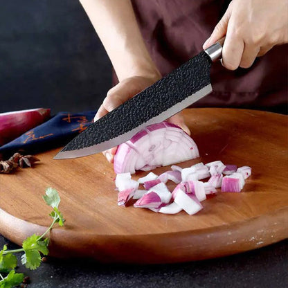 🔥🔪 PROMO LIMITÉE 50% ! Ensemble Couteaux de Chef Professionnels 6 Pièces – Acier Inoxydable, Manche Bois, Tranchant Durable, Texturé Martelé, Parfait pour Toutes Cuisines ✨