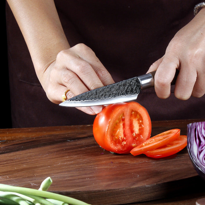 🔥🔪 PROMO LIMITÉE 50% ! Ensemble Couteaux de Chef Professionnels 6 Pièces – Acier Inoxydable, Manche Bois, Tranchant Durable, Texturé Martelé, Parfait pour Toutes Cuisines ✨