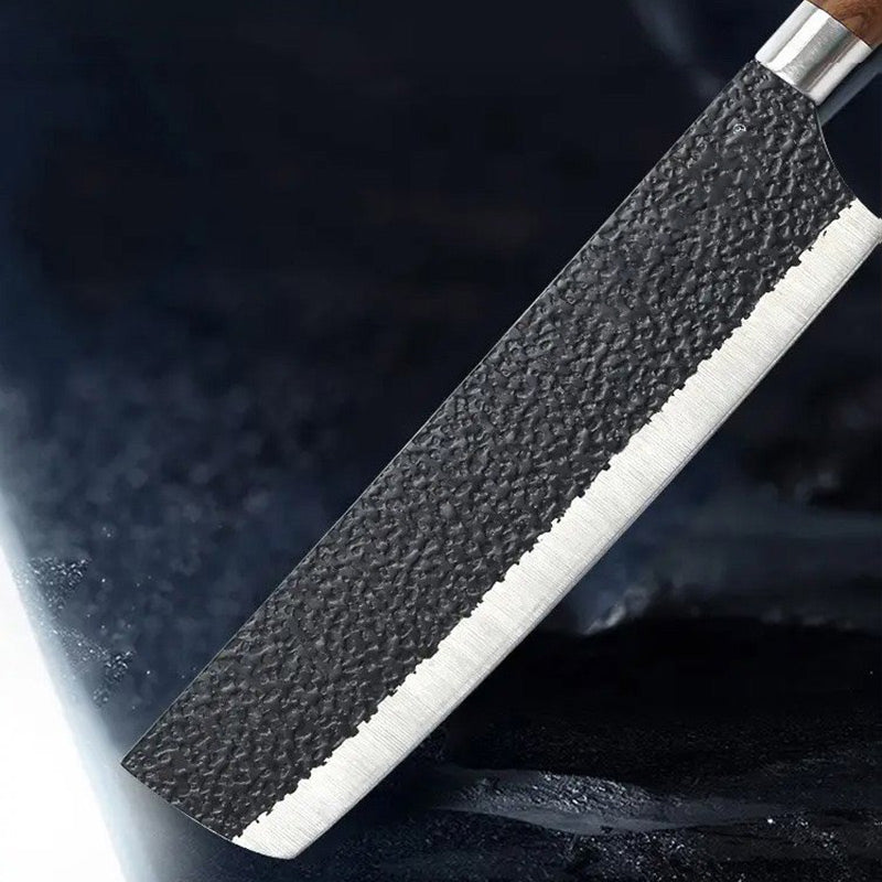 🔥🔪 PROMO LIMITÉE 50% ! Ensemble Couteaux de Chef Professionnels 6 Pièces – Acier Inoxydable, Manche Bois, Tranchant Durable, Texturé Martelé, Parfait pour Toutes Cuisines ✨