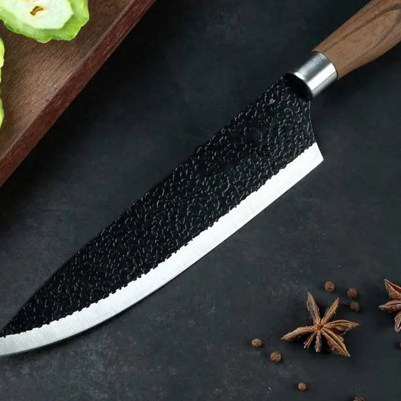 🔥🔪 PROMO LIMITÉE 50% ! Ensemble Couteaux de Chef Professionnels 6 Pièces – Acier Inoxydable, Manche Bois, Tranchant Durable, Texturé Martelé, Parfait pour Toutes Cuisines ✨