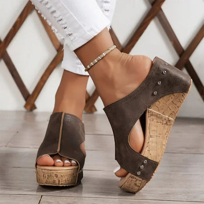 💐66% DE RÉDUCTION ! Sandales Compensées à Soutien Orthopédique – Confort Absolu pour vos Pieds 👣✨【Prix Exceptionnel】