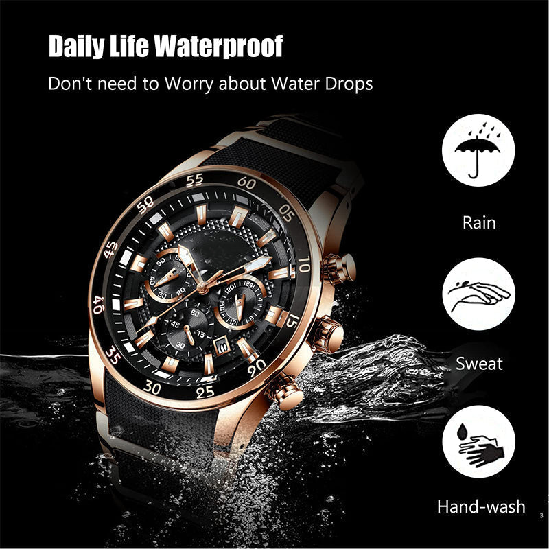 🔥Stock limité disponible 50% de réduction🔥Montre à quartz multifonctionnelle étanche pour hommes