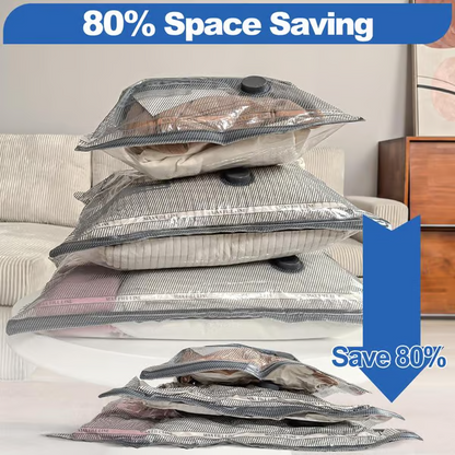 🎁 Hot Sale 49% OFF 🔥6 paquets de sacs de compression sous vide électriques USB - Gagnez de l'espace, voyagez léger !