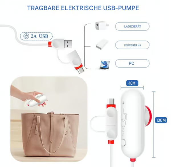 🎁 Hot Sale 49% OFF 🔥6 paquets de sacs de compression sous vide électriques USB - Gagnez de l'espace, voyagez léger !