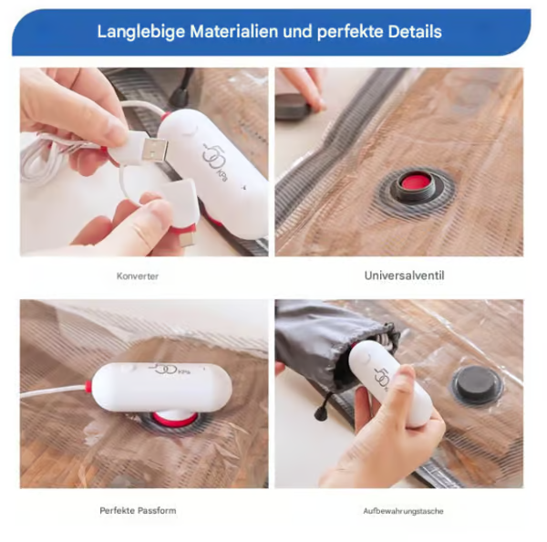 🎁 Hot Sale 49% OFF 🔥6 paquets de sacs de compression sous vide électriques USB - Gagnez de l'espace, voyagez léger !
