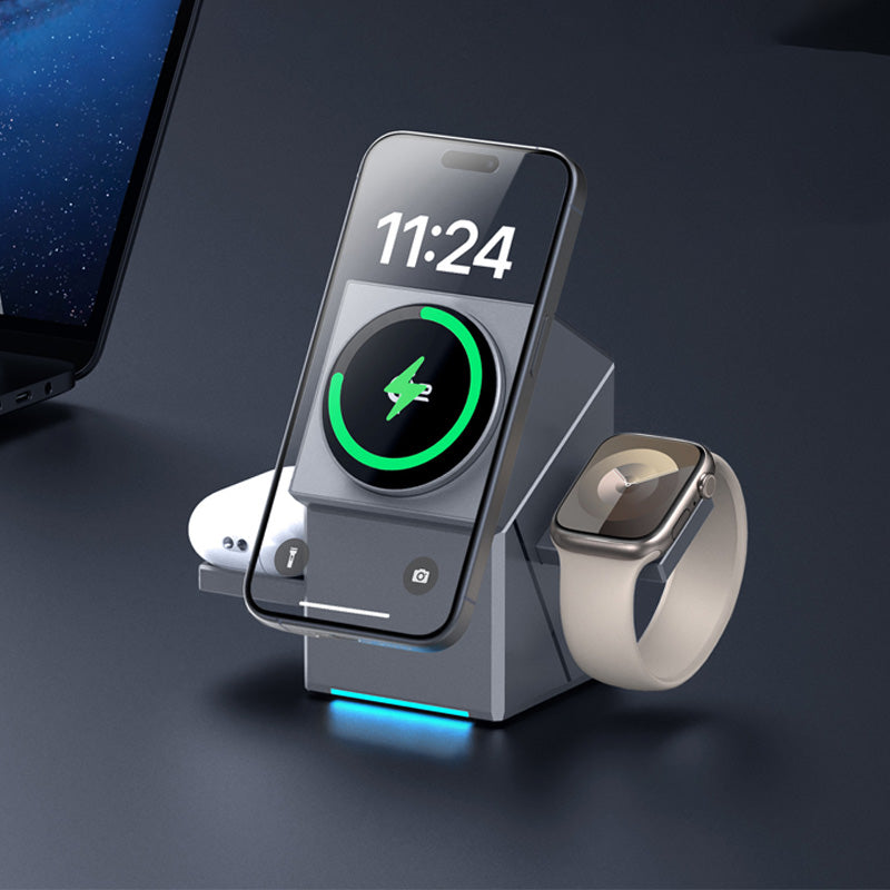 ⚡ 2026 HOT SALE ⚡Station de recharge magnétique sans fil pliable 3 en 1