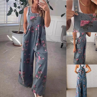 👖Combinaison en jean imprimée décontractée pour femmes🛍️