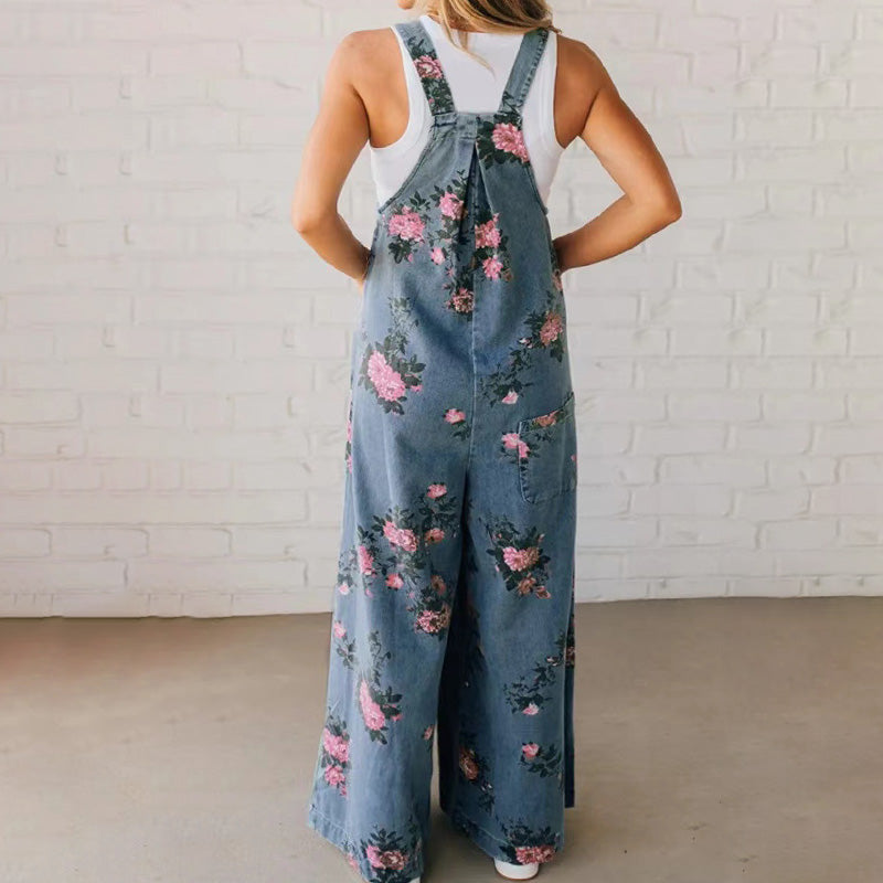 👖Combinaison en jean imprimée décontractée pour femmes🛍️