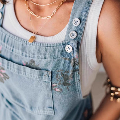 👖Combinaison en jean imprimée décontractée pour femmes🛍️
